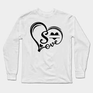 letter s monogram in the shape of love Long Sleeve T-Shirt